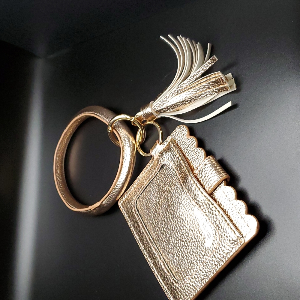 NEW!! Rose Gold Key Ring ID Wallet Bangle